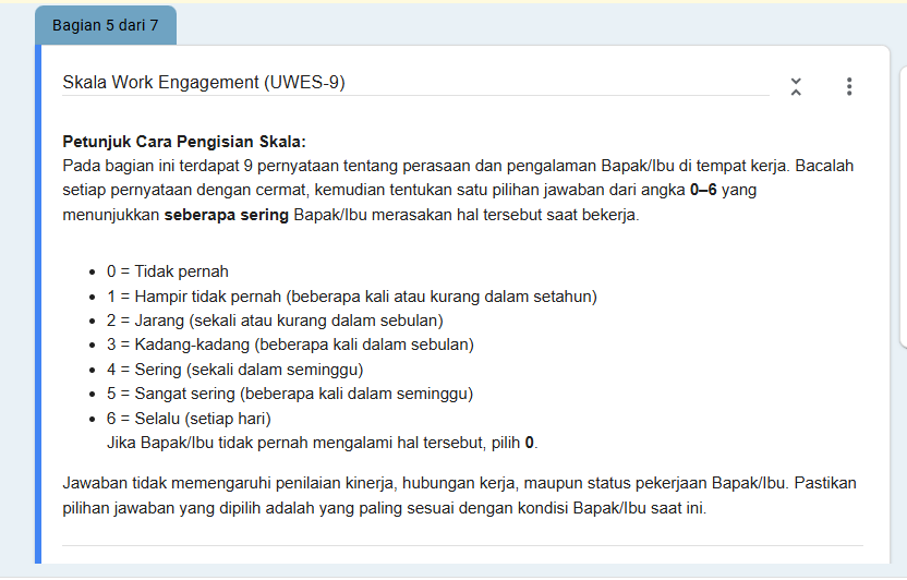 Skala Work Engagement & Analytics Riset
